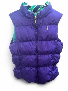 Ralph Lauren Purple Quilted Puffer Vest with Yellow Pony! 💥